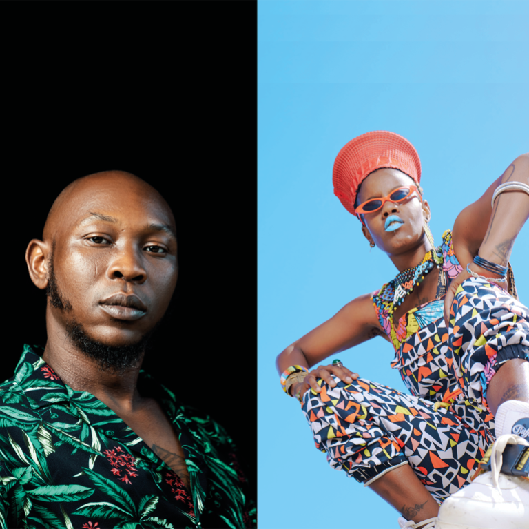 Kuvakollaasissa Seun Kuti ja Toya Delazy