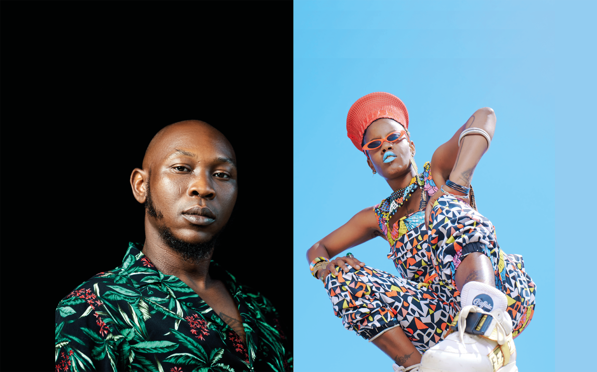 Kuvakollaasissa Seun Kuti ja Toya Delazy