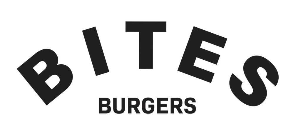 Kuvassa Bites Burgersin logo